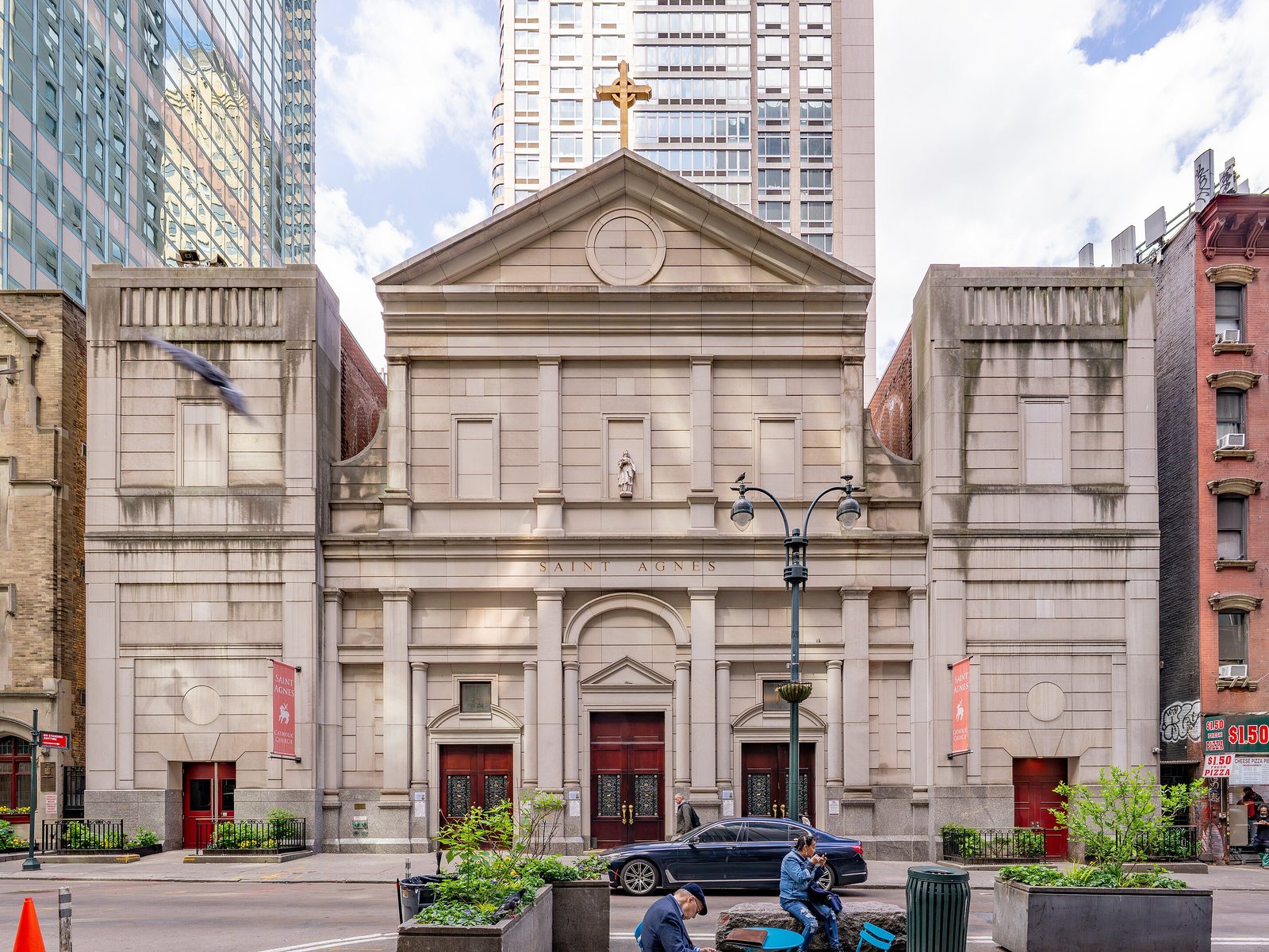 The façade of St. Agnes on East 43rd Street